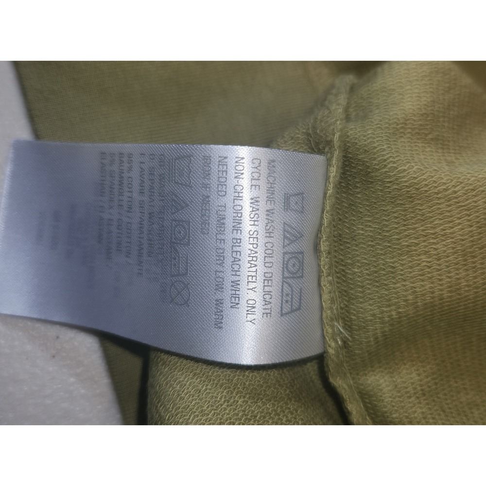 Jason Wu Womens Ombre Dip Dye Sweatshirt Peach White Olive Green 1X NEW - Picture 7 of 8